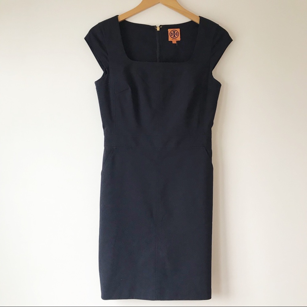 Tory Burch navy sheath dress